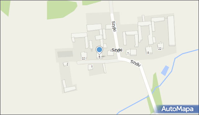 Szyjki, Szyjki, 5, mapa Szyjki