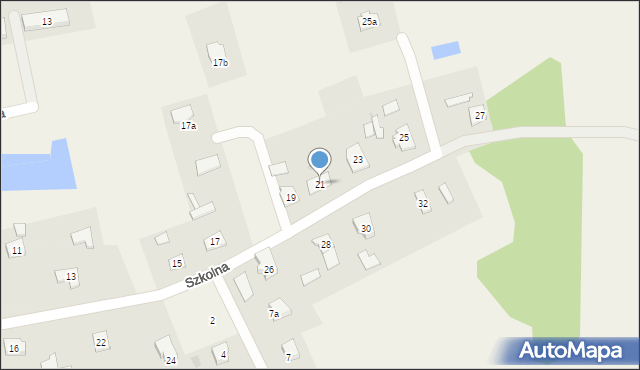 Szyldak, Szkolna, 21, mapa Szyldak