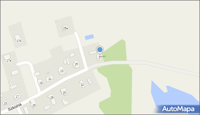 Szyldak, Szkolna, 27, mapa Szyldak