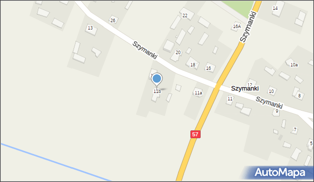 Szymanki, Szymanki, 11b, mapa Szymanki