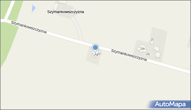 Szymankowszczyzna, Szymankowszczyzna, 17a, mapa Szymankowszczyzna