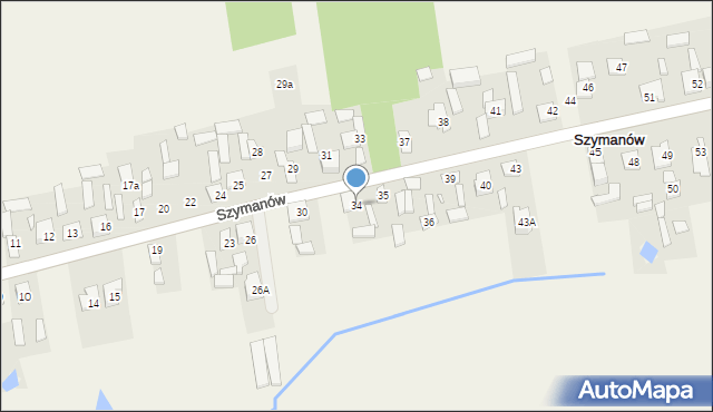 Szymanów, Szymanów, 34, mapa Szymanów