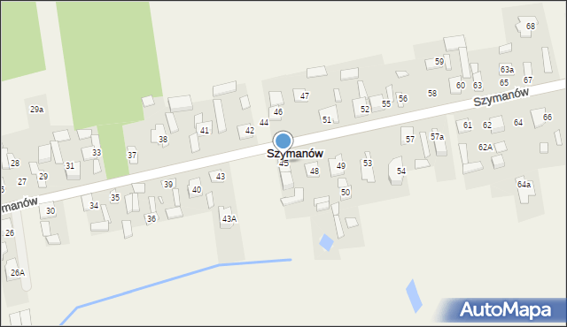 Szymanów, Szymanów, 45, mapa Szymanów