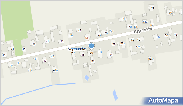 Szymanów, Szymanów, 49, mapa Szymanów