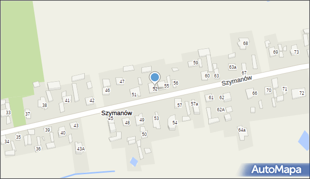 Szymanów, Szymanów, 52, mapa Szymanów