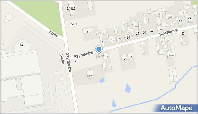 Szymanów, Szymanów, 9, mapa Szymanów