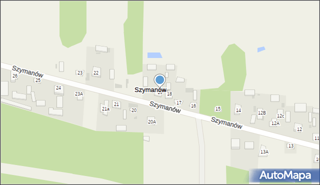 Szymanów, Szymanów, 19, mapa Szymanów