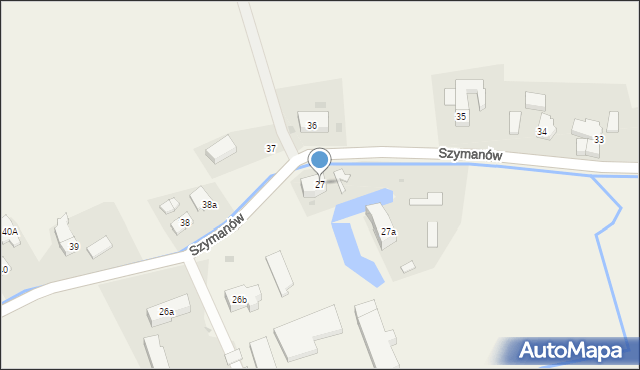 Szymanów, Szymanów, 27, mapa Szymanów