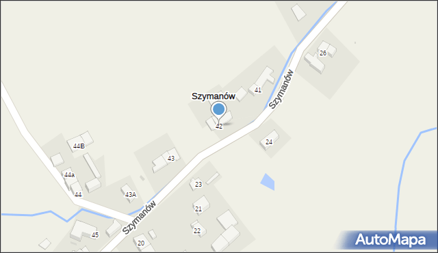 Szymanów, Szymanów, 42, mapa Szymanów