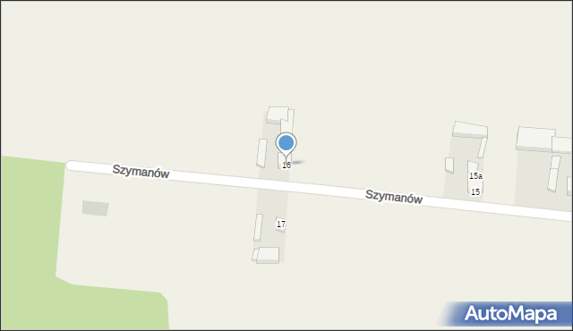 Szymanów, Szymanów, 16, mapa Szymanów