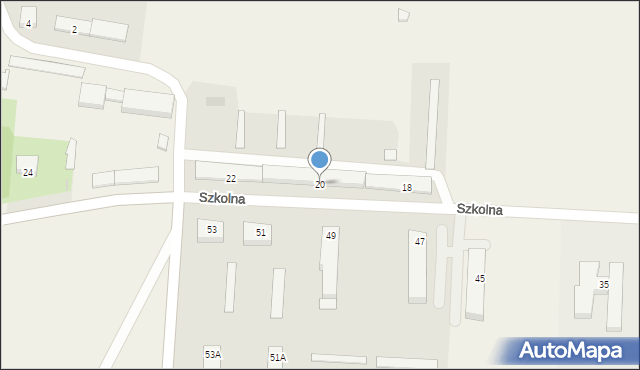 Szymanów, Szkolna, 20, mapa Szymanów