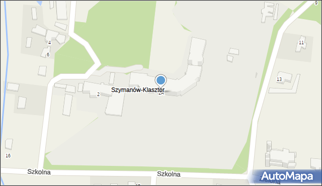 Szymanów, Szkolna, 2A, mapa Szymanów