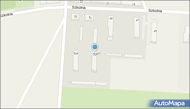 Szymanów, Szkolna, 51A, mapa Szymanów