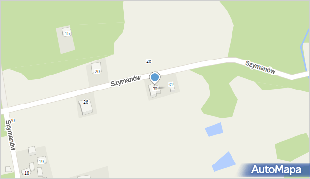 Szymanów, Szymanów, 30, mapa Szymanów