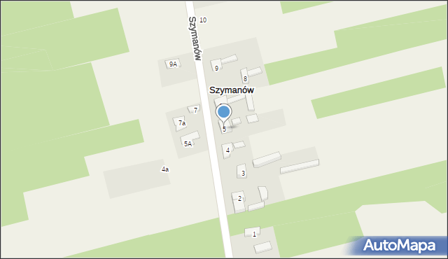 Szymanów, Szymanów, 5, mapa Szymanów