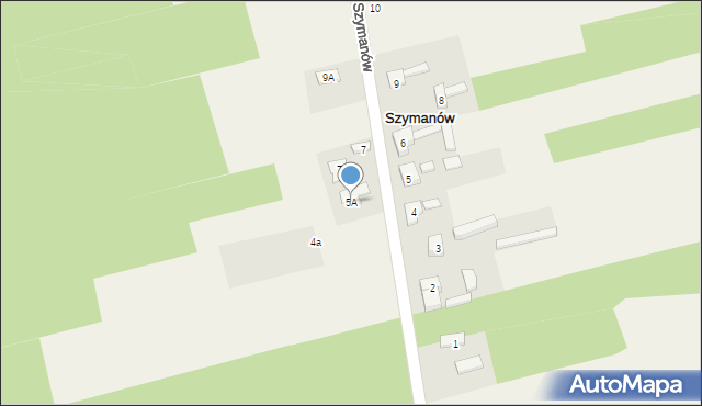 Szymanów, Szymanów, 5A, mapa Szymanów