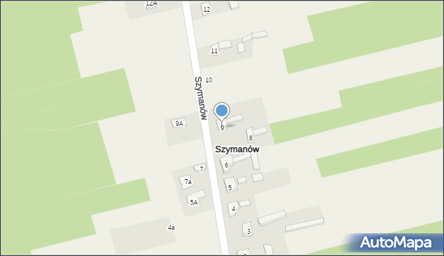 Szymanów, Szymanów, 9, mapa Szymanów