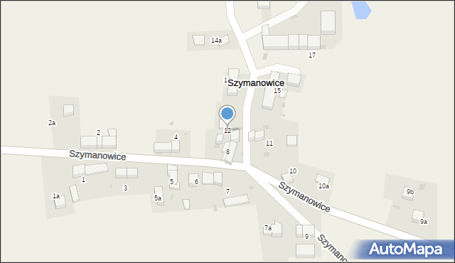 Szymanowice, Szymanowice, 12, mapa Szymanowice