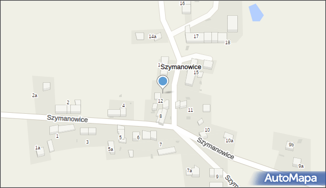 Szymanowice, Szymanowice, 13, mapa Szymanowice