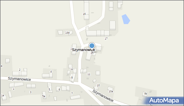 Szymanowice, Szymanowice, 15, mapa Szymanowice