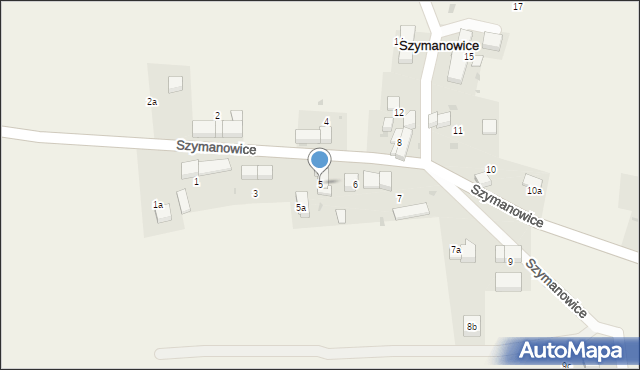 Szymanowice, Szymanowice, 5, mapa Szymanowice