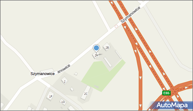 Szymanowice, Szymanowice, 2A, mapa Szymanowice