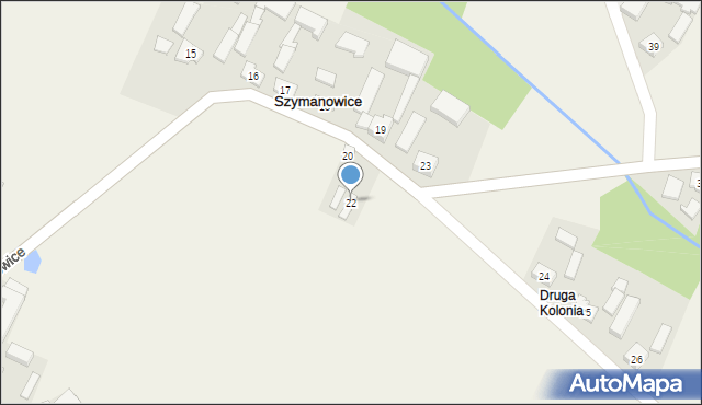 Szymanowice, Szymanowice, 22, mapa Szymanowice