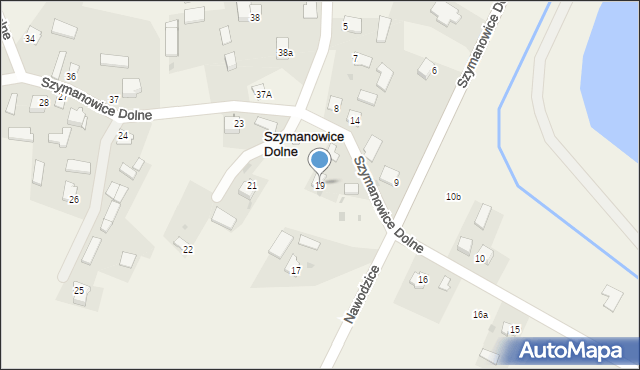 Szymanowice Dolne, Szymanowice Dolne, 19, mapa Szymanowice Dolne