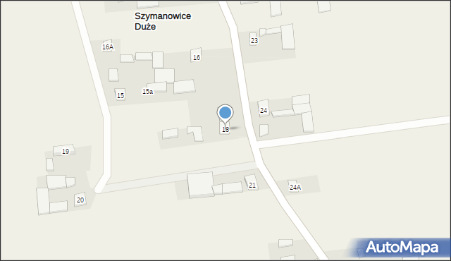 Szymanowice Duże, Szymanowice Duże, 18, mapa Szymanowice Duże