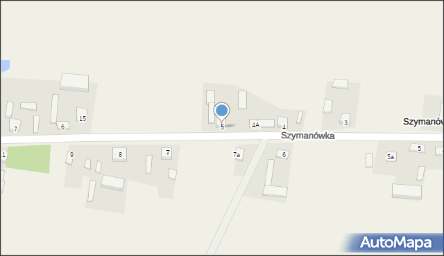 Szymanówka, Szymanówka, 5, mapa Szymanówka