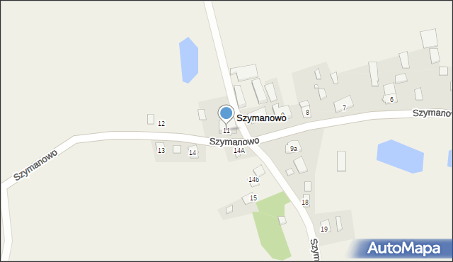 Szymanowo, Szymanowo, 11, mapa Szymanowo