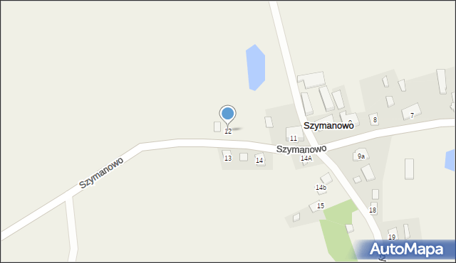 Szymanowo, Szymanowo, 12, mapa Szymanowo