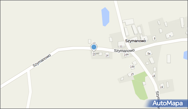 Szymanowo, Szymanowo, 13, mapa Szymanowo