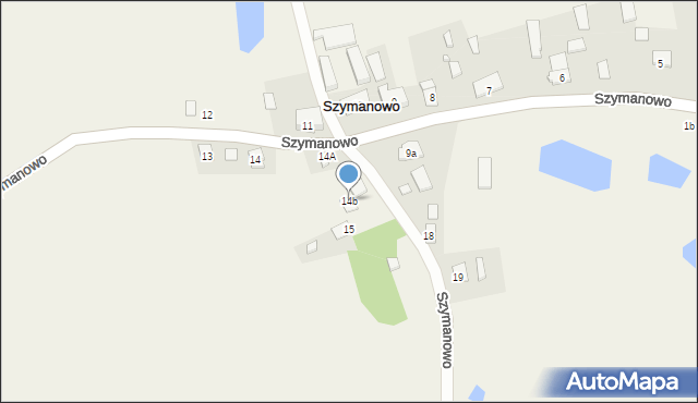 Szymanowo, Szymanowo, 14b, mapa Szymanowo