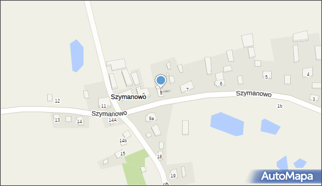 Szymanowo, Szymanowo, 8, mapa Szymanowo