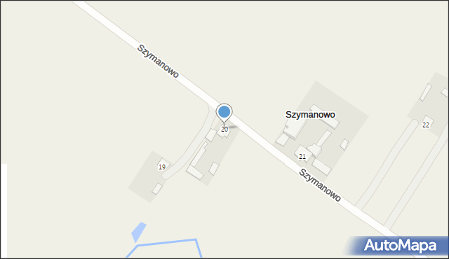 Szymanowo, Szymanowo, 20, mapa Szymanowo