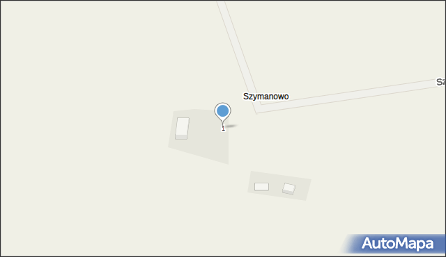 Szymanowo, Szymanowo, 1, mapa Szymanowo