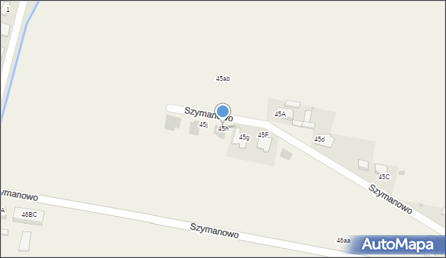 Szymanowo, Szymanowo, 45h, mapa Szymanowo