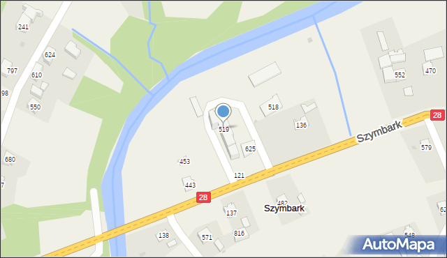 Szymbark, Szymbark, 519, mapa Szymbark