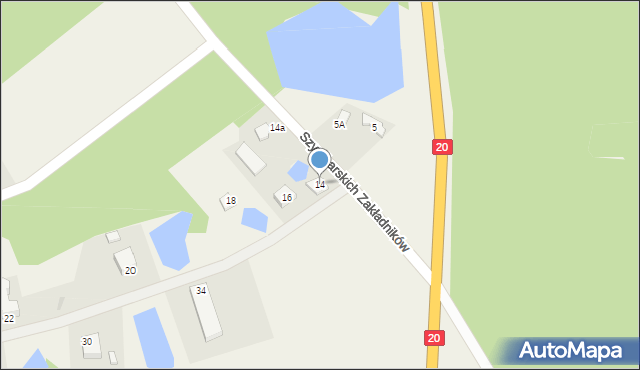 Szymbark, Szymbarskich Zakładników, 14, mapa Szymbark