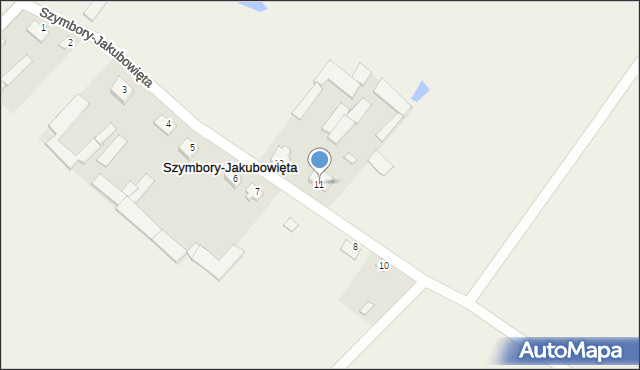 Szymbory-Jakubowięta, Szymbory-Jakubowięta, 11, mapa Szymbory-Jakubowięta