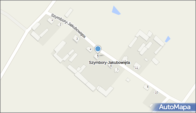 Szymbory-Jakubowięta, Szymbory-Jakubowięta, 5, mapa Szymbory-Jakubowięta