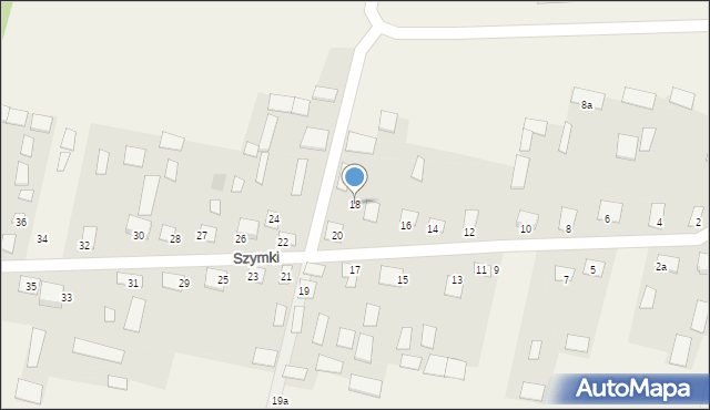 Szymki, Szymki, 18, mapa Szymki