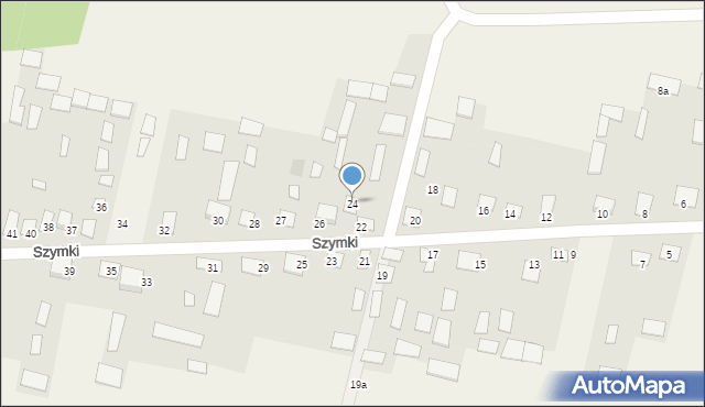 Szymki, Szymki, 24, mapa Szymki