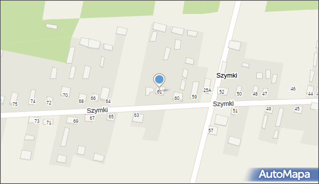 Szymki, Szymki, 61, mapa Szymki