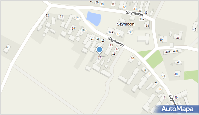 Szymocin, Szymocin, 14, mapa Szymocin