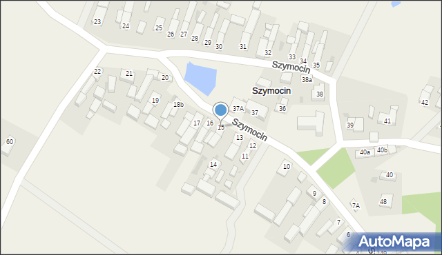 Szymocin, Szymocin, 15, mapa Szymocin