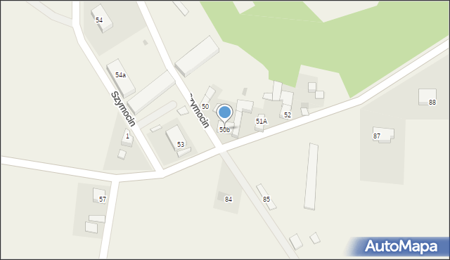Szymocin, Szymocin, 50b, mapa Szymocin