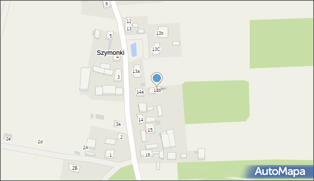 Szymonki, Szymonki, 14b, mapa Szymonki