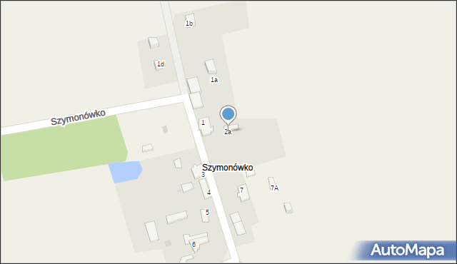 Szymonówko, Szymonówko, 2a, mapa Szymonówko